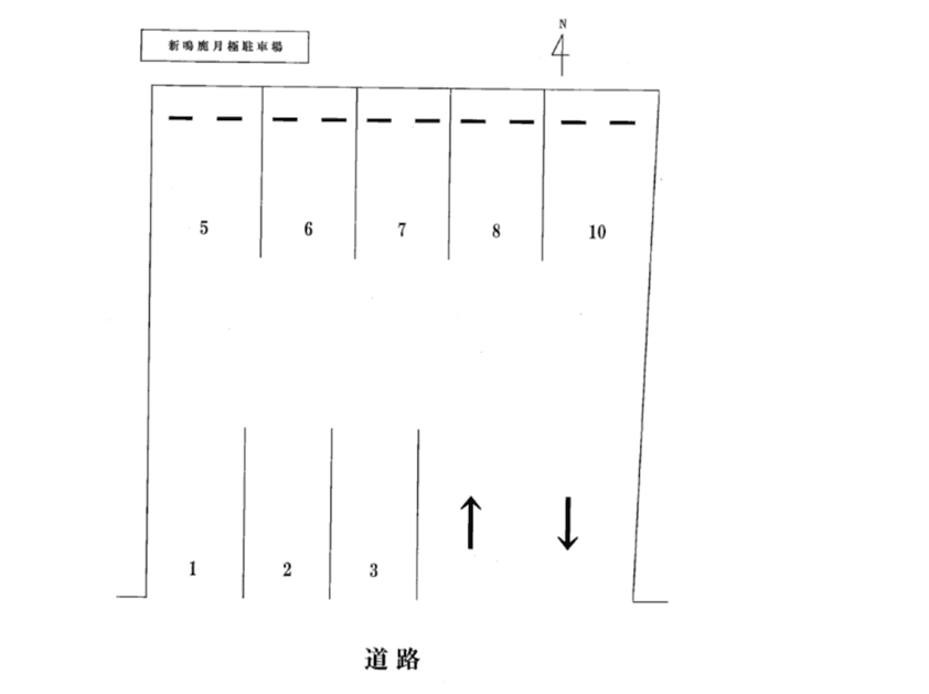 新鳴鹿駐車場の駐車配置図