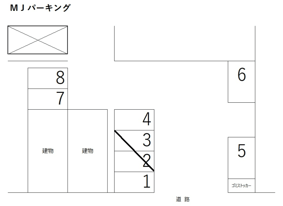 ＭＪパーキングの駐車配置図
