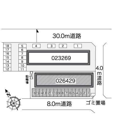 小針Ⅱ(26429)の駐車配置図