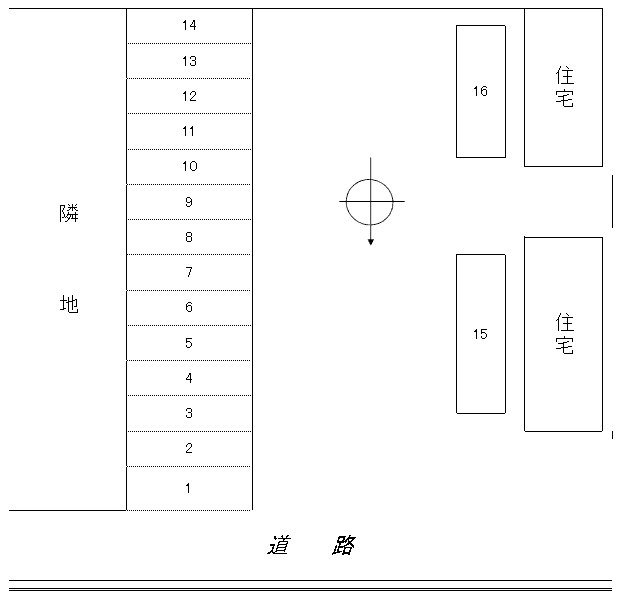 ISレジデンス月極駐車場　第二の駐車配置図