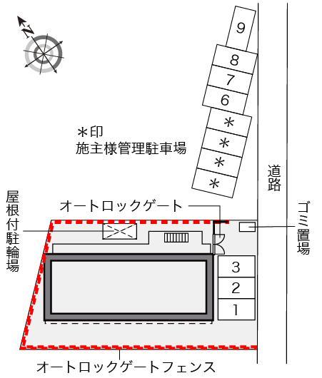 西本郷(41988)の駐車配置図