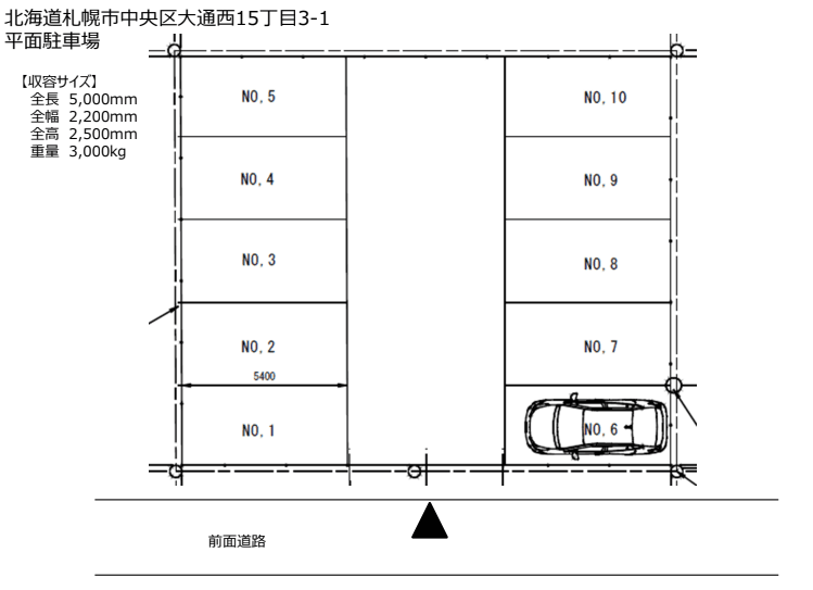 DO PARK  大通西15の駐車配置図