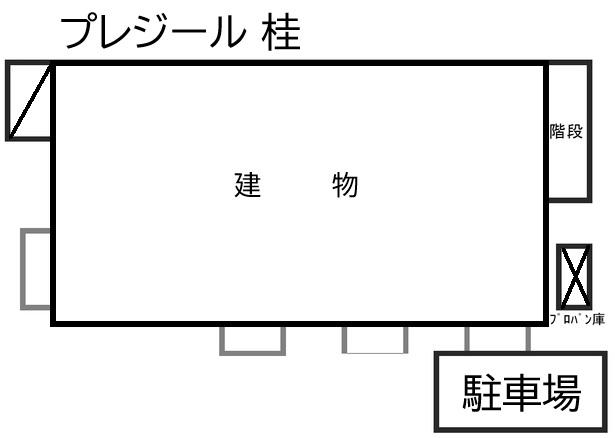 プレジール 桂の駐車配置図