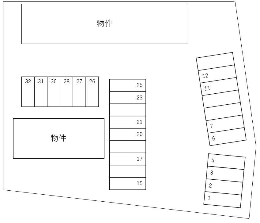 Ｇｒｅｅｎ　Ｎｏｔｅ　Ａの駐車配置図