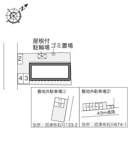 グランボヌール(29417)　敷地外駐車場の駐車配置図