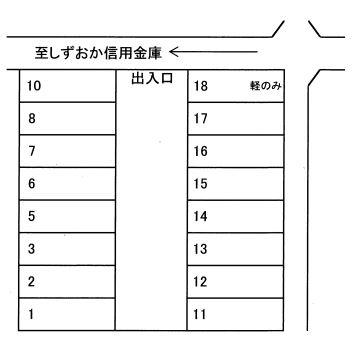 相生町駐車場の駐車配置図