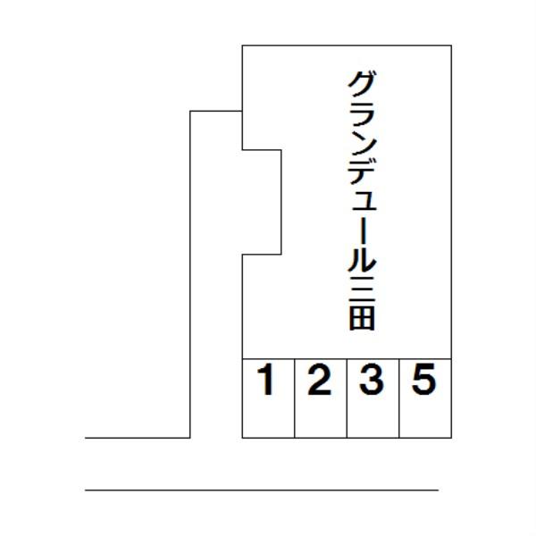 グランデュール三田駐車場の駐車配置図