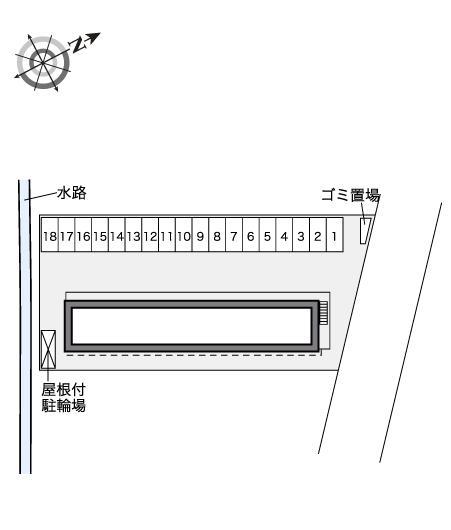 川島(30238)の駐車配置図