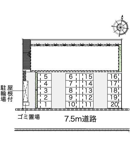 日吉原Ⅰ(42457)の駐車配置図