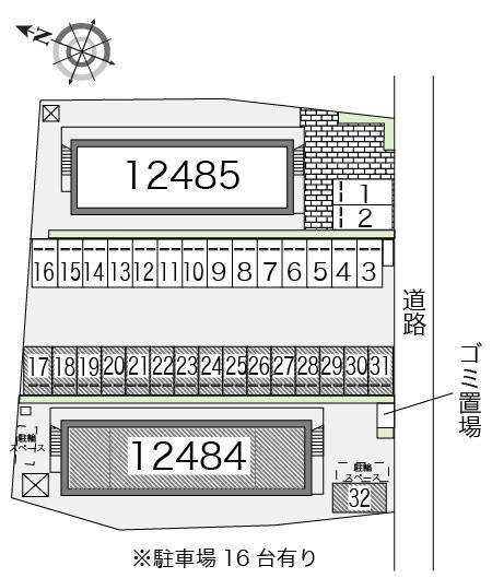 アムールＢ(12484)の駐車配置図