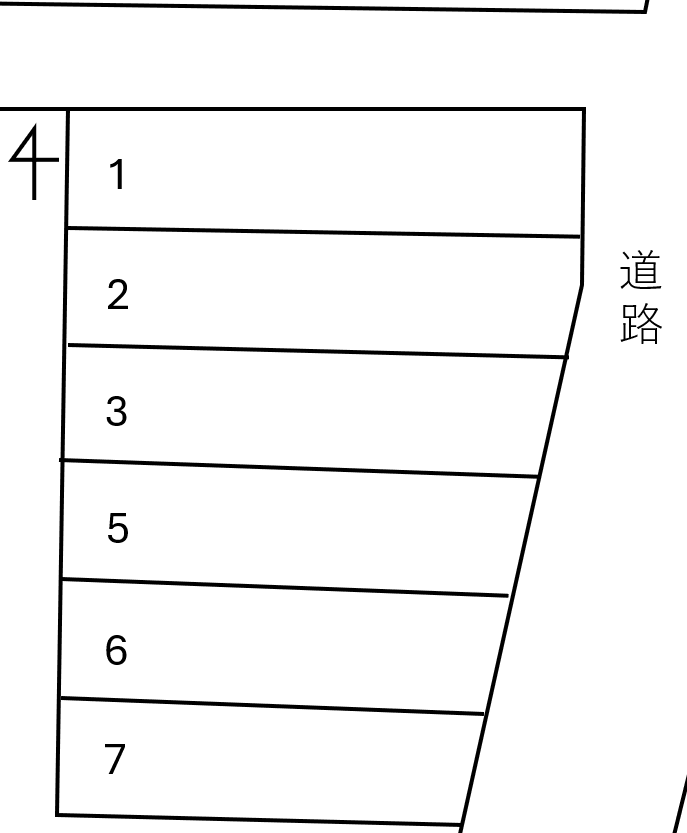 府中町3丁目中村駐車場の駐車配置図