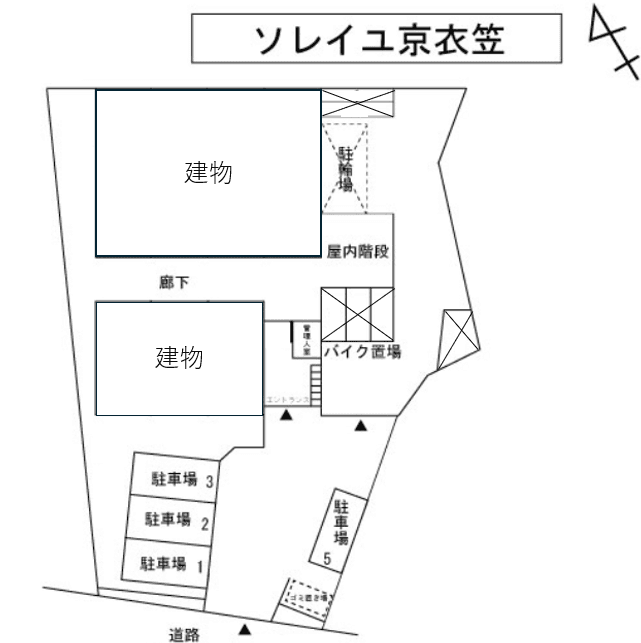 ソレイユ京衣笠の駐車配置図