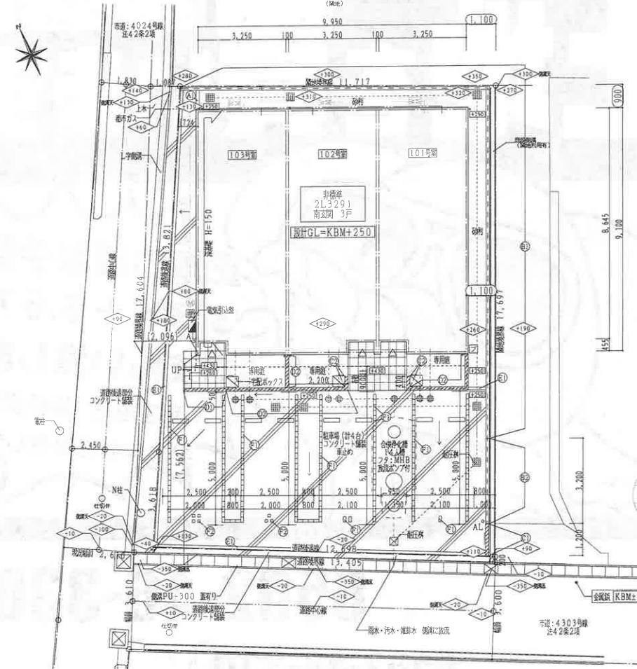 Ｍａｉｓｏｎｎｅｔｔｅｐａｒｋ石橋の駐車配置図