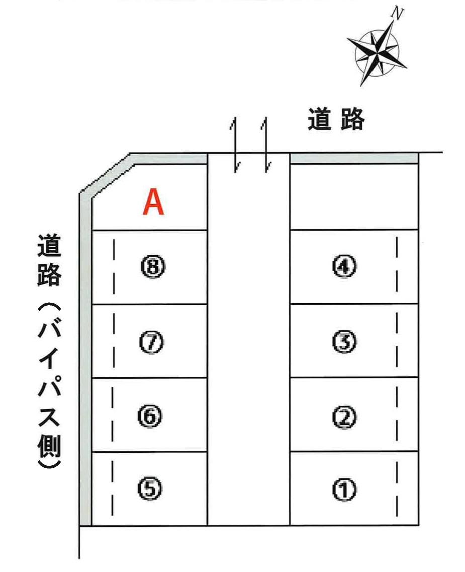 京王1丁目パーキングの駐車配置図
