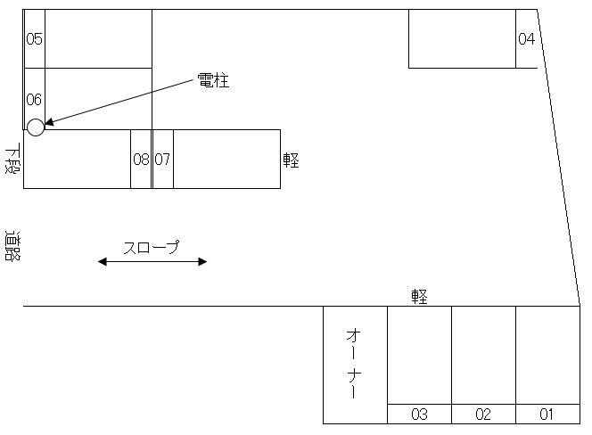 Ｍパーク草牟田の駐車配置図