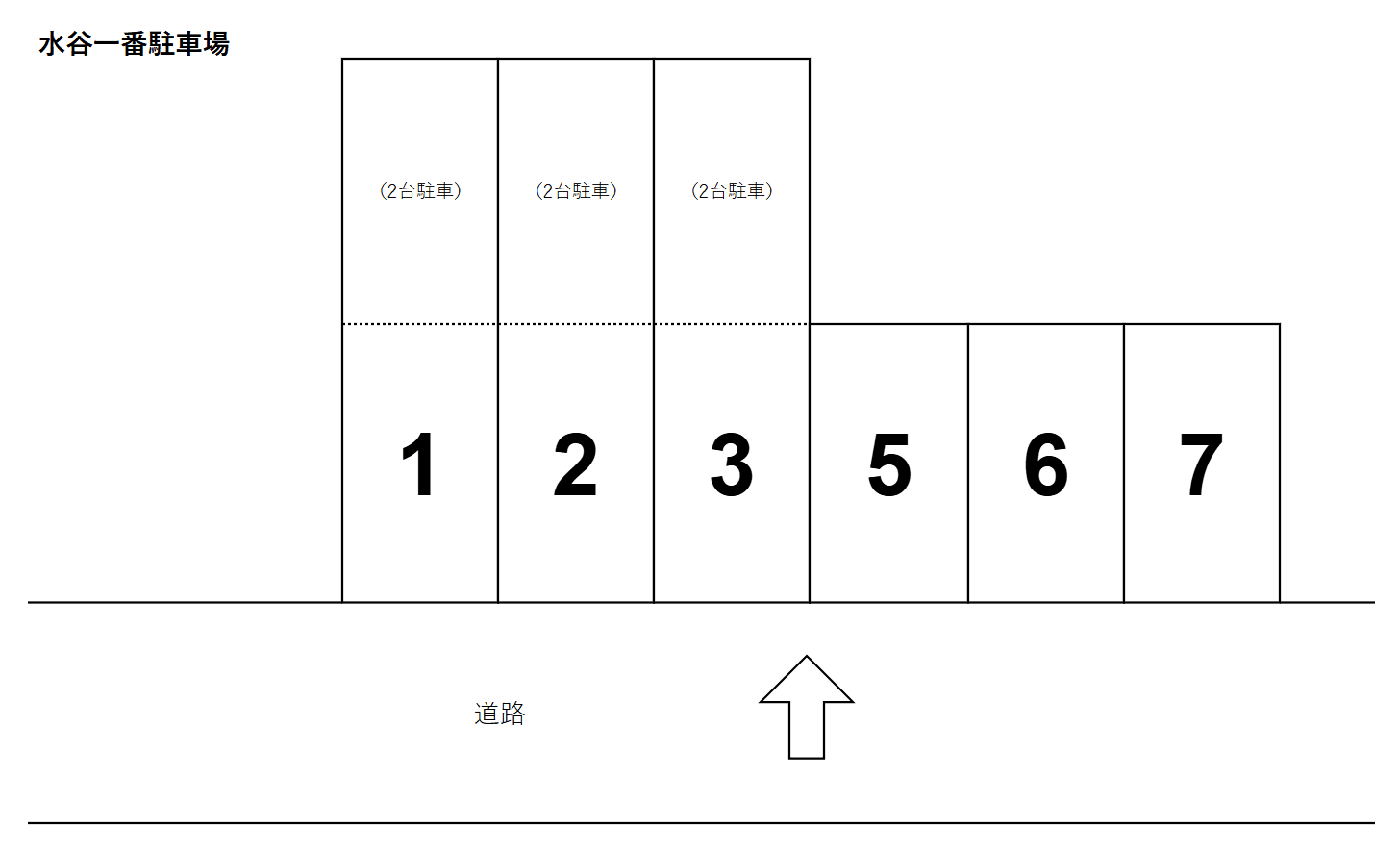 水谷一番駐車場の駐車配置図