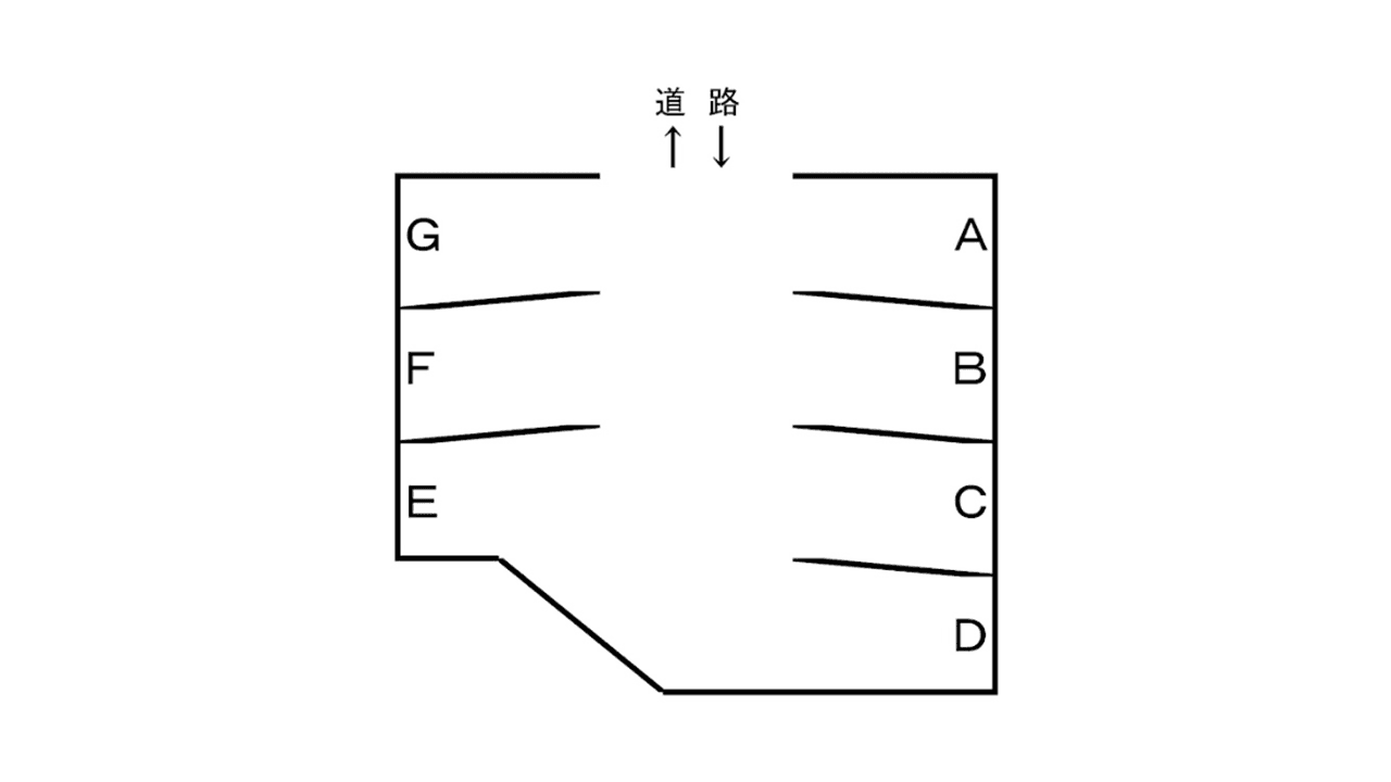 平針三丁目駐車場の駐車配置図