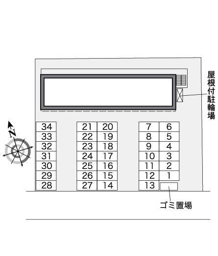 うちぼり(39875)の駐車配置図