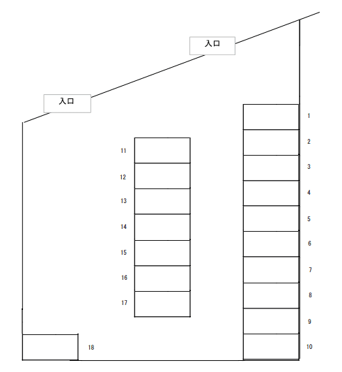 JA館下駐車場の駐車配置図