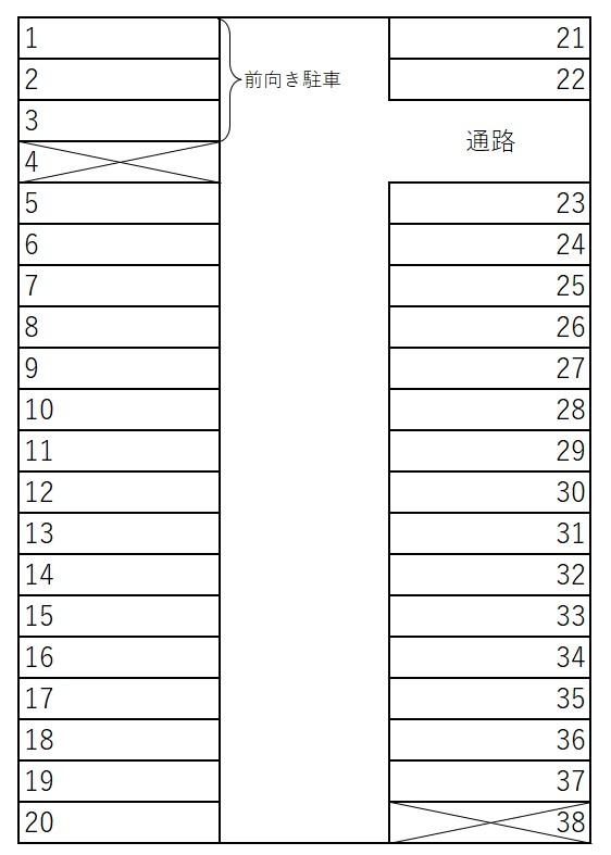 入野町16121-12の駐車配置図