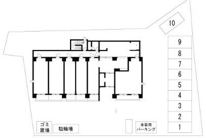 マルドミ向山（駐車場）の駐車配置図