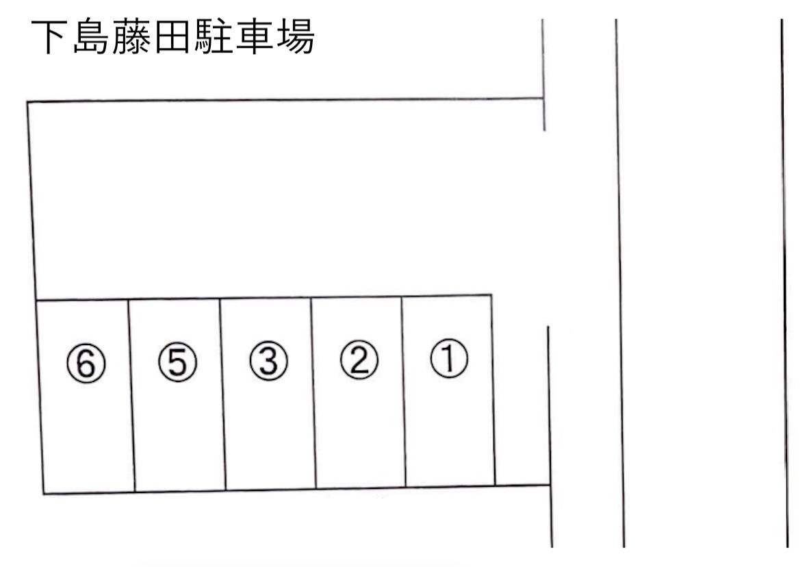 下島藤田駐車場の駐車配置図