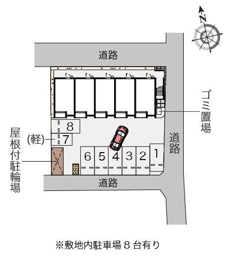 陽菜ハイツⅡ(55094)の駐車配置図