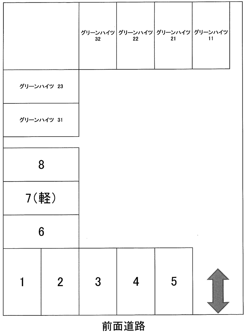 グリーンハイツ駐車場の駐車配置図