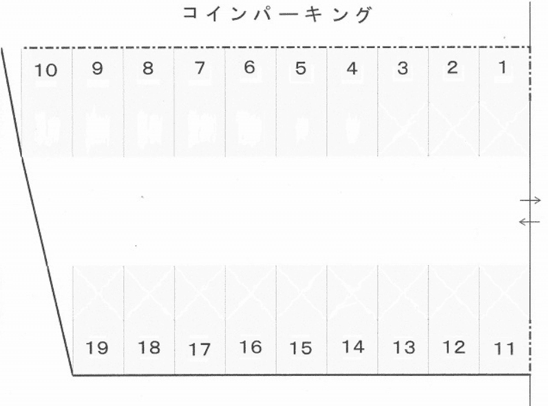 さくらガレージの駐車配置図