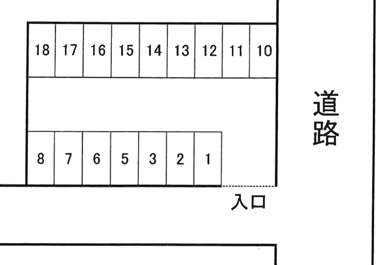 高橋幸町駐車場の駐車配置図