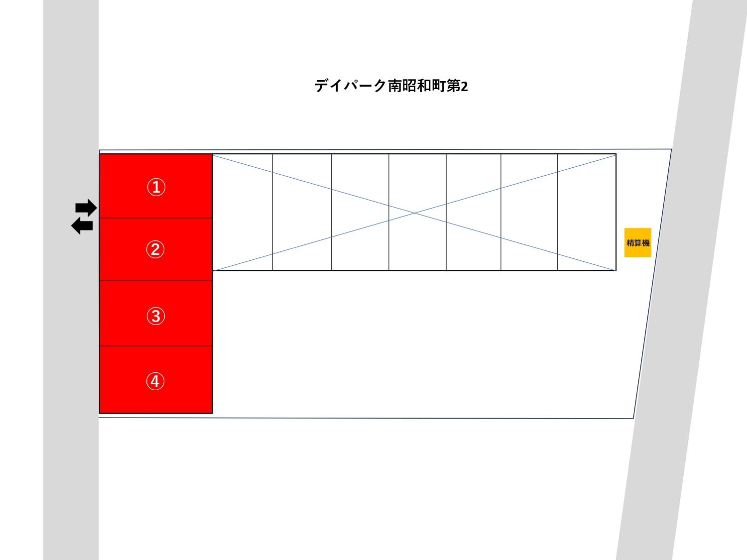 デイパーク南昭和町第2の駐車配置図