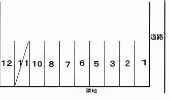 村松駐車場の駐車配置図