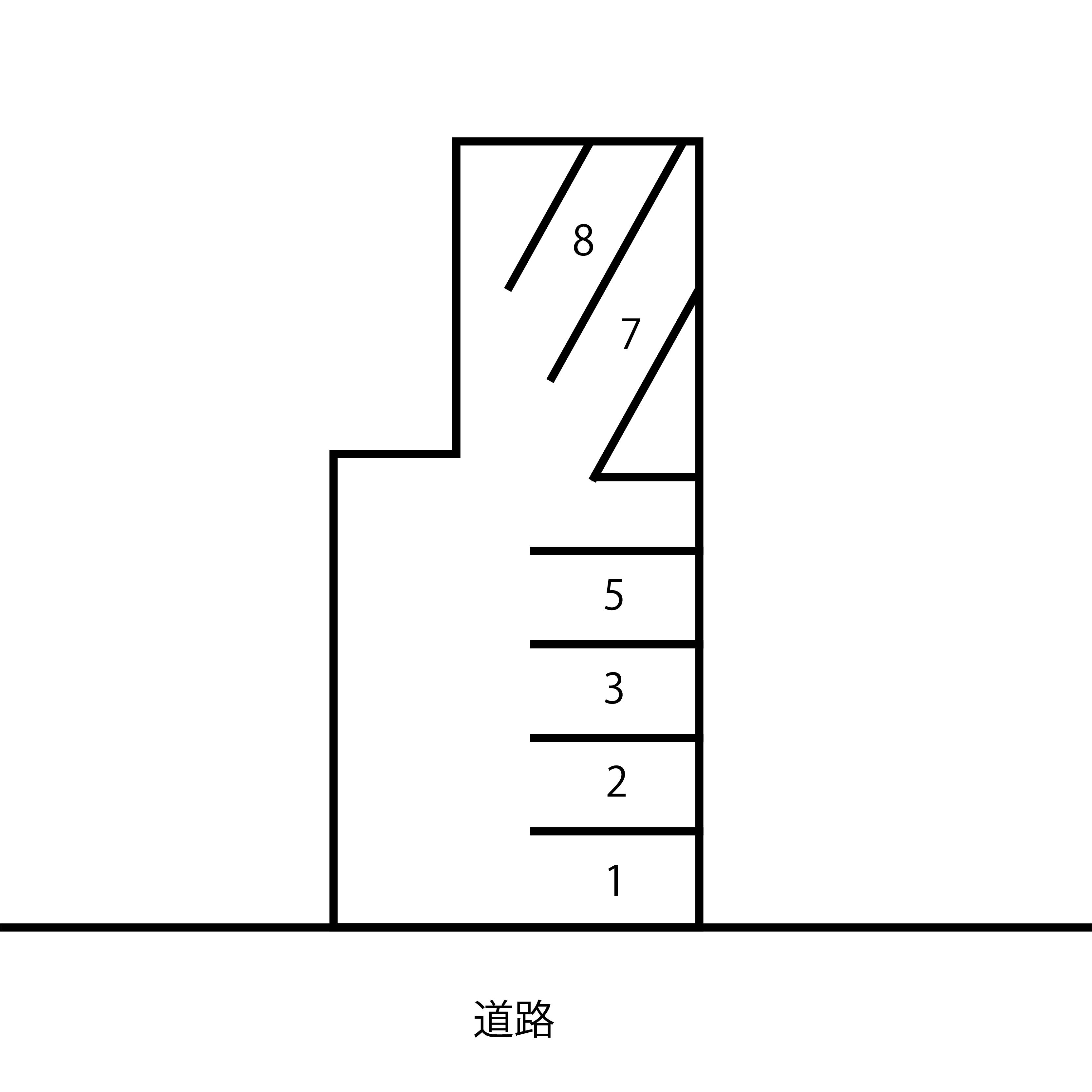 PD田町和田駐車場の駐車配置図