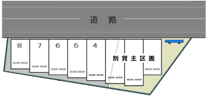 鈴木桜川駐車場(№04～№08)の駐車配置図