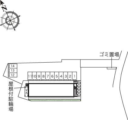 リバーサイド下北(44906)の駐車配置図