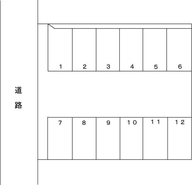 池内様正法寺月極駐車場の駐車配置図