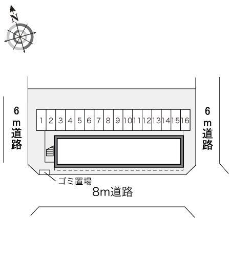 コスモＡ(16304)の駐車配置図