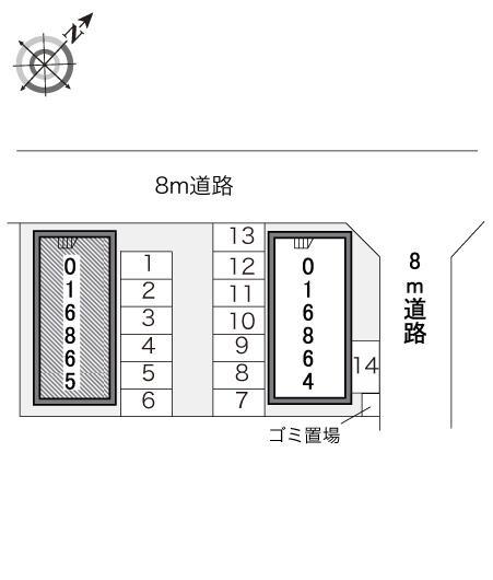 ツインズＢ(16865)の駐車配置図
