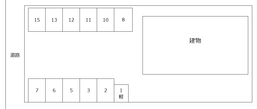 グレイスキャステルＦＲＫＺの駐車配置図