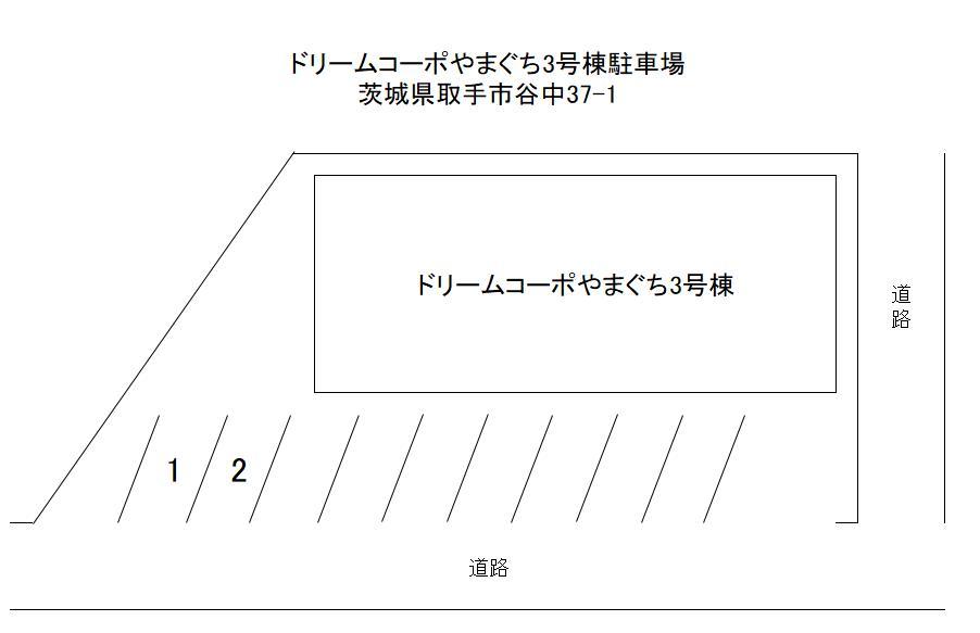 ドリームコーポやまぐち3号棟駐車場の駐車配置図