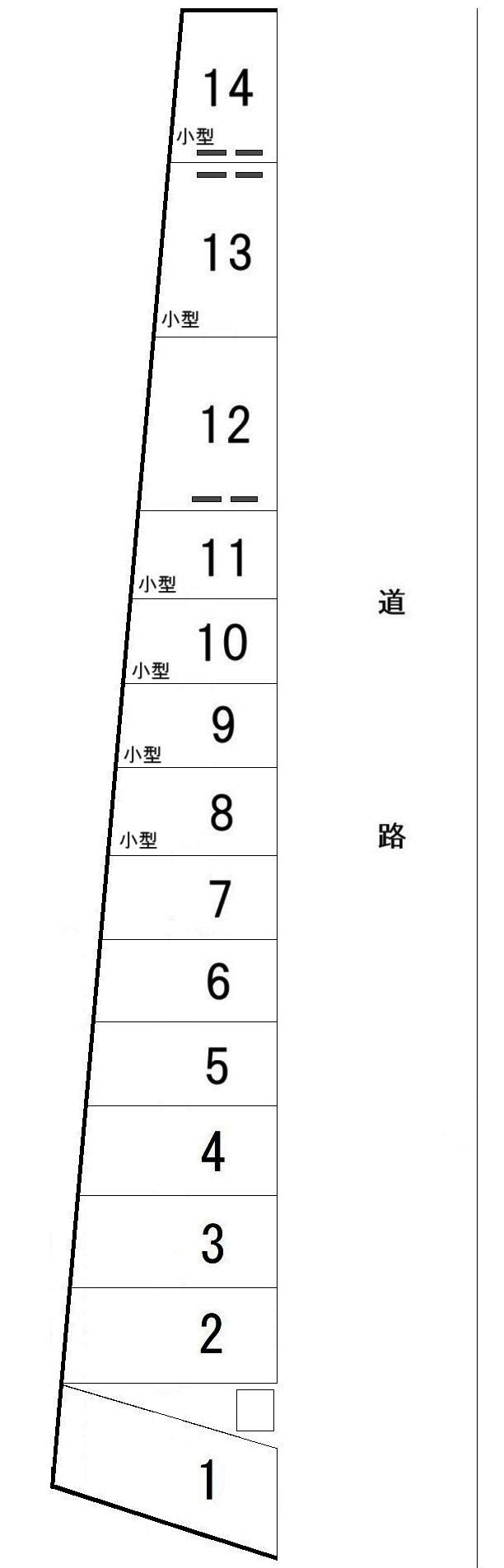 鴨子ヶ原２丁目パーキングの駐車配置図