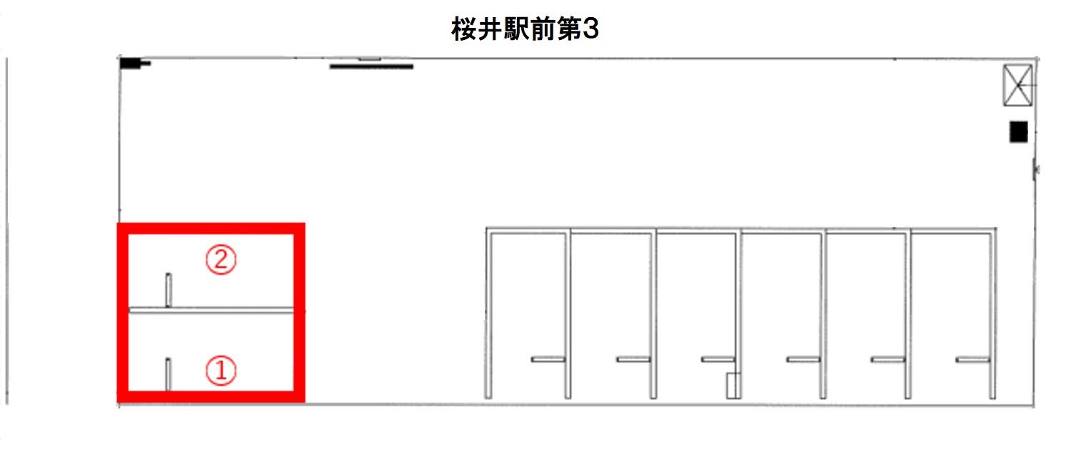 桜井駅前第３の駐車配置図