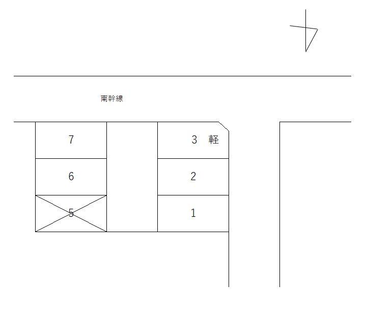 草薙3丁目駐車場の駐車配置図
