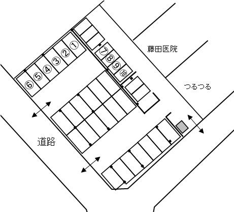 F駅前パーキングの駐車配置図