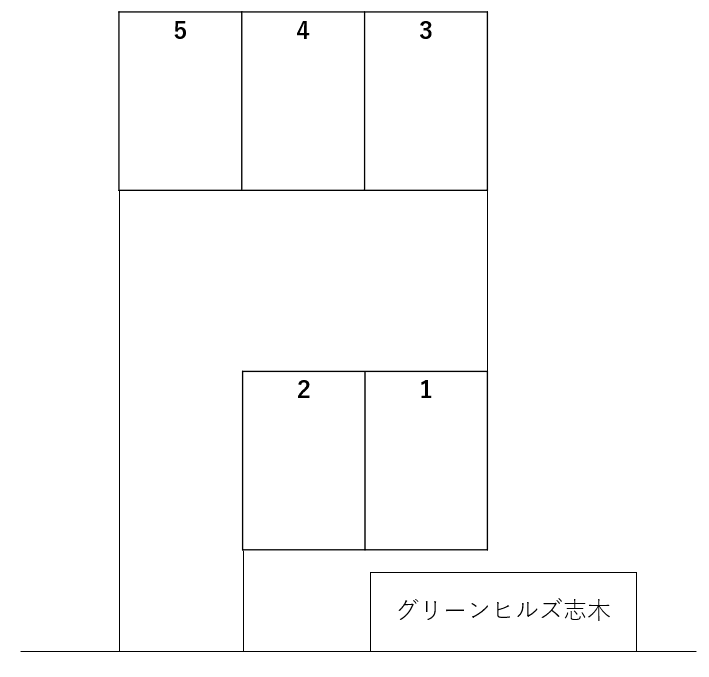 山本駐車場の駐車配置図