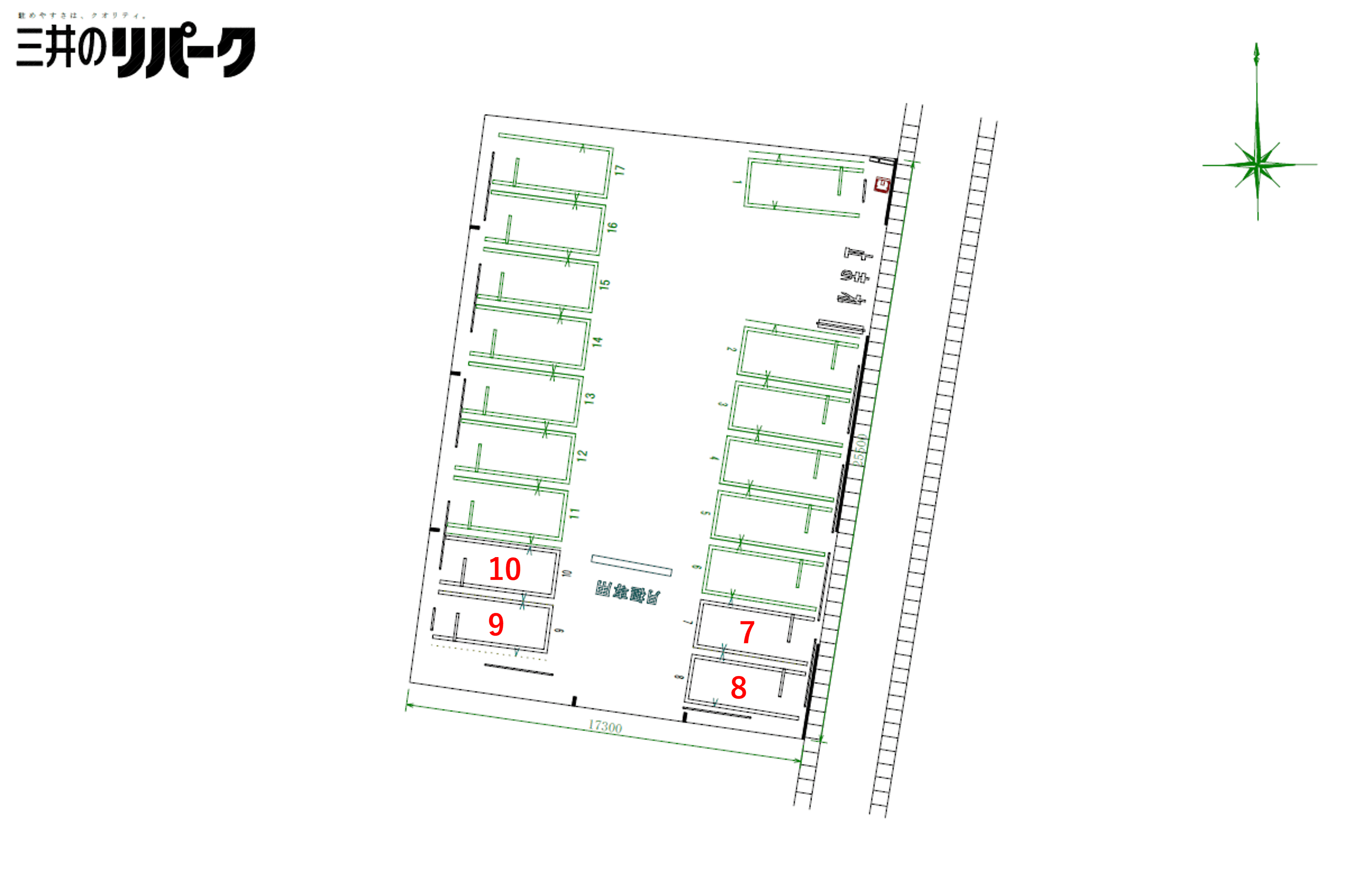桂駅東第３の駐車配置図