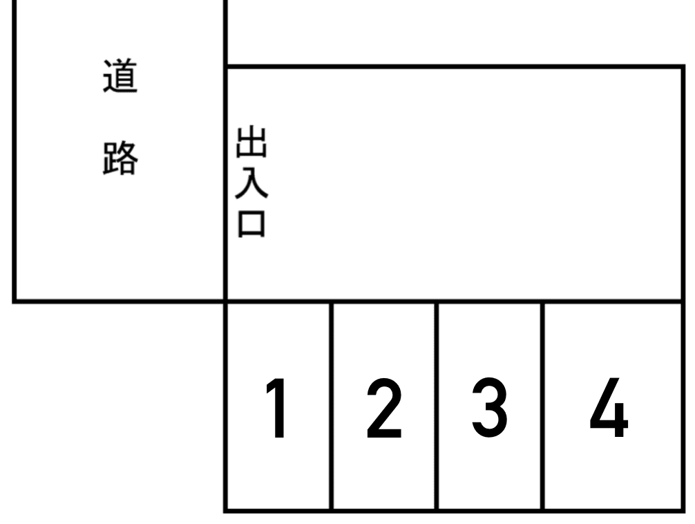 西澤駐車場の駐車配置図