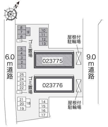 純(23775)の駐車配置図