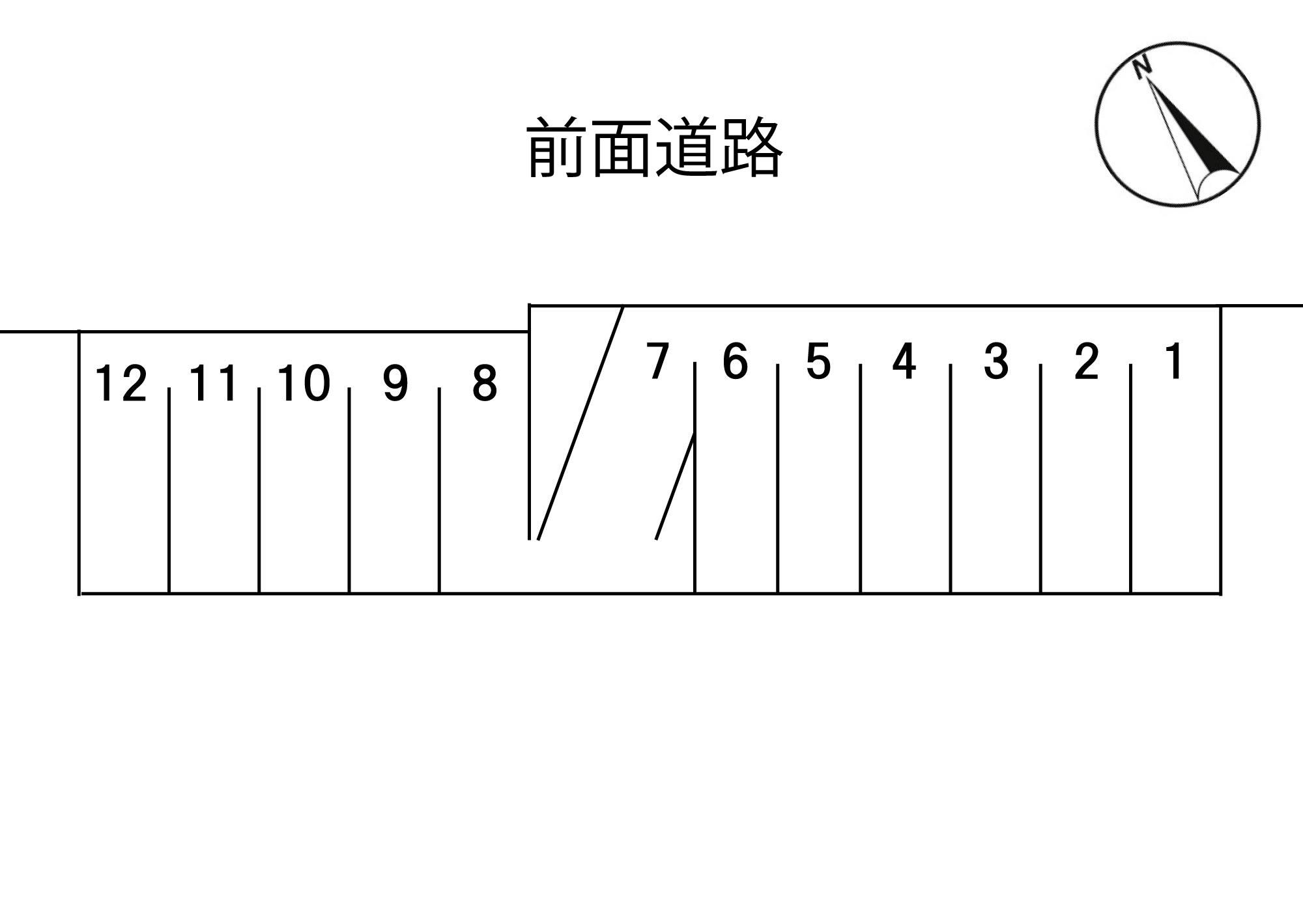 牛島本町1丁目いたち川パーキングの駐車配置図