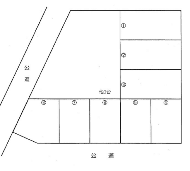 青木1丁目貸駐車場の駐車配置図